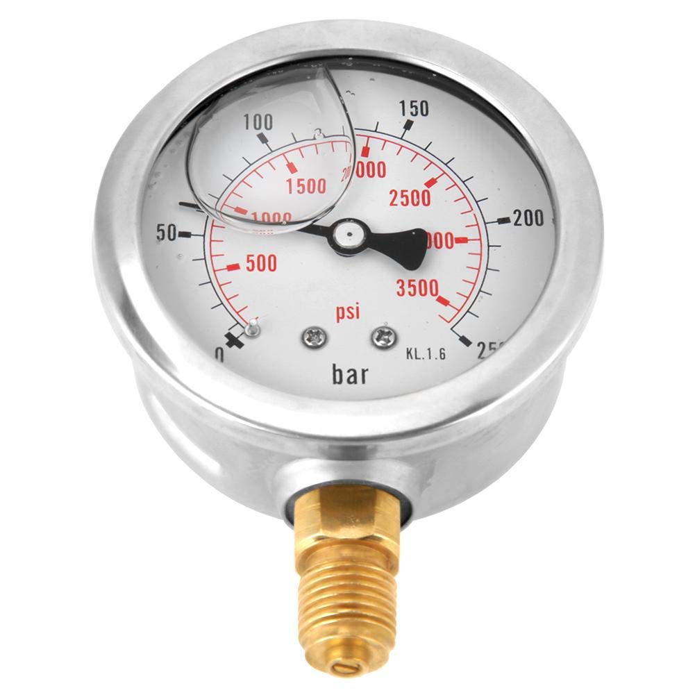 0-250Bar 0-3750PSI G1/4 63mm Mini Dial Pressure Gauge, Pack of 2 Y92165