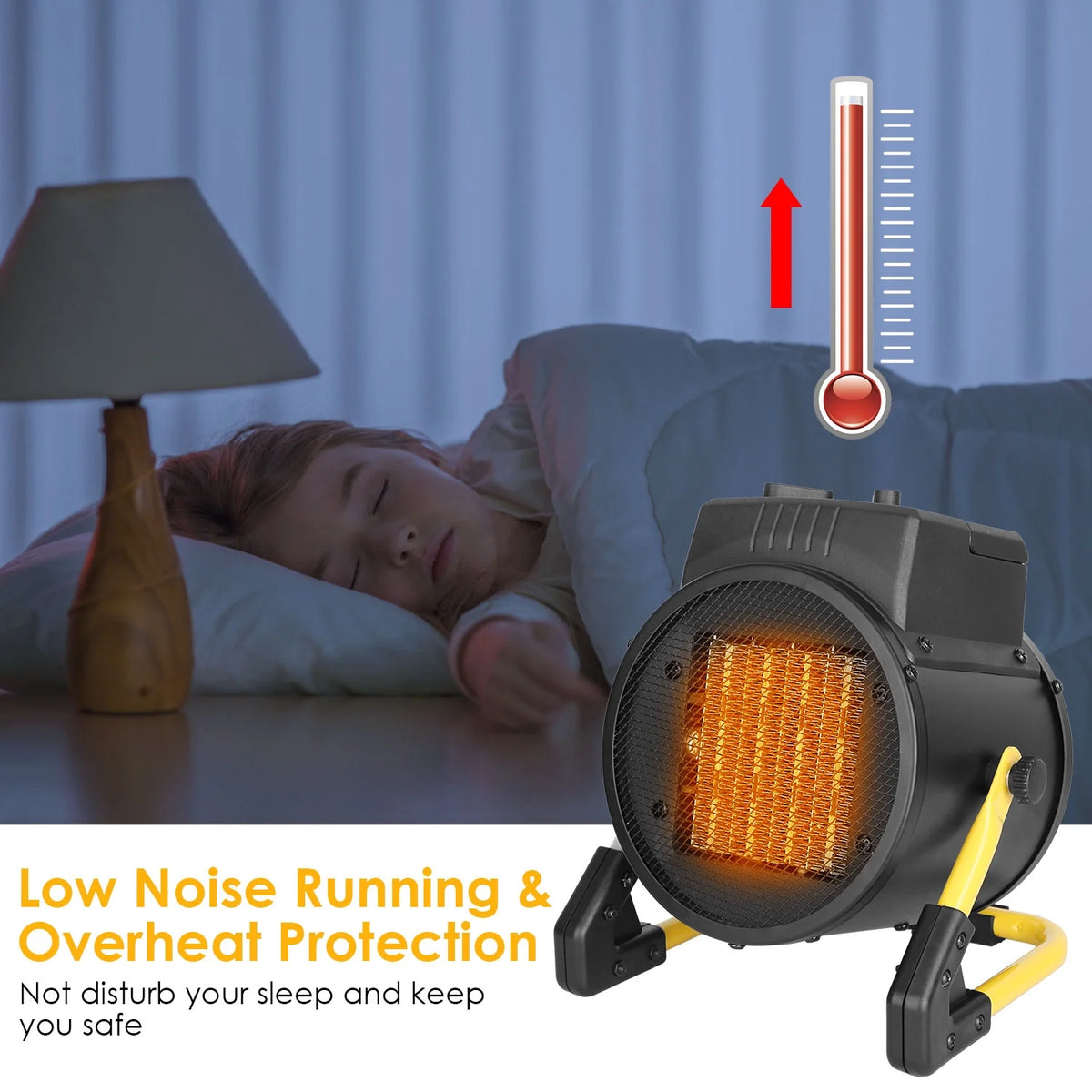 1500W Portable Ceramic Space Heater with Overheat Protection D94171