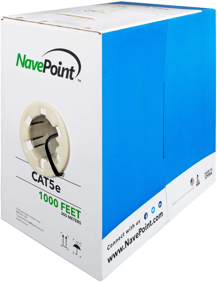 CAT5e Grey Solid Bulk Ethernet Cable 1000ft U63787