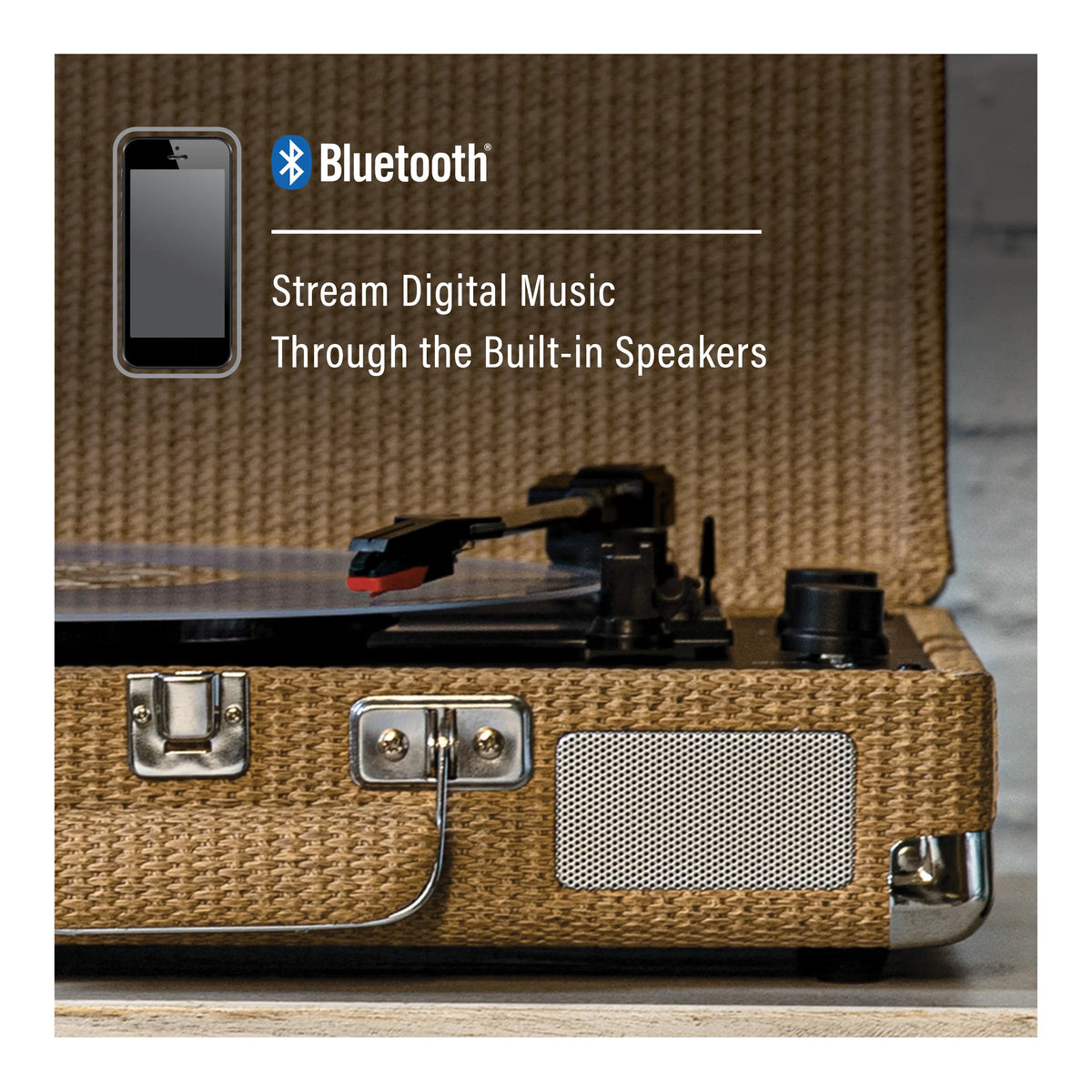 Vinyl Record Player with Bluetooth Speakers S368126