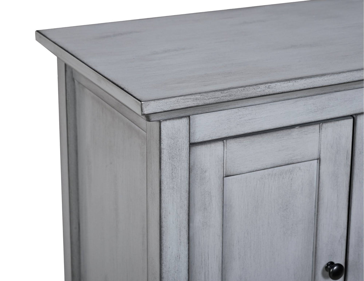 Antique Grey Wood TV Media Stand Storage Console H817388