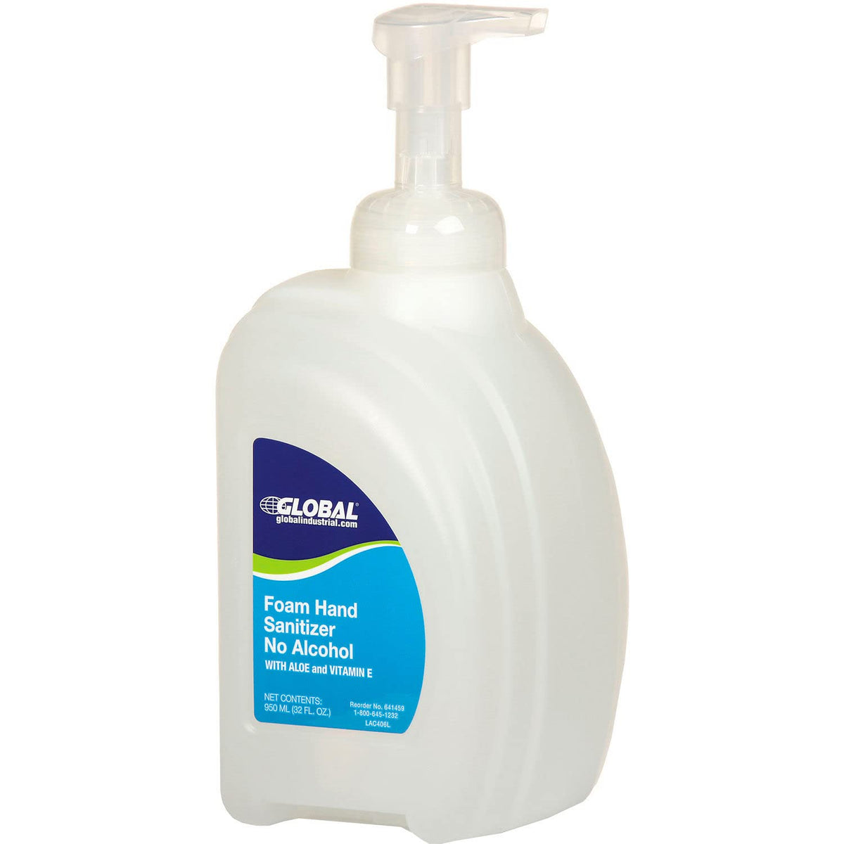 Foam Hand Sanitizer Alcohol Free, Linen Scent, 32 oz. Bottle, Pack of 2 R69680