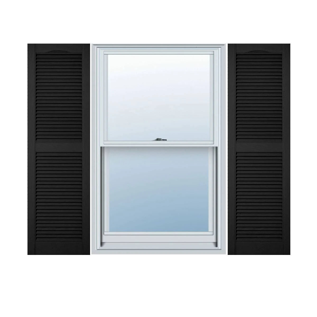 Black Vinyl Louver Shutters E636