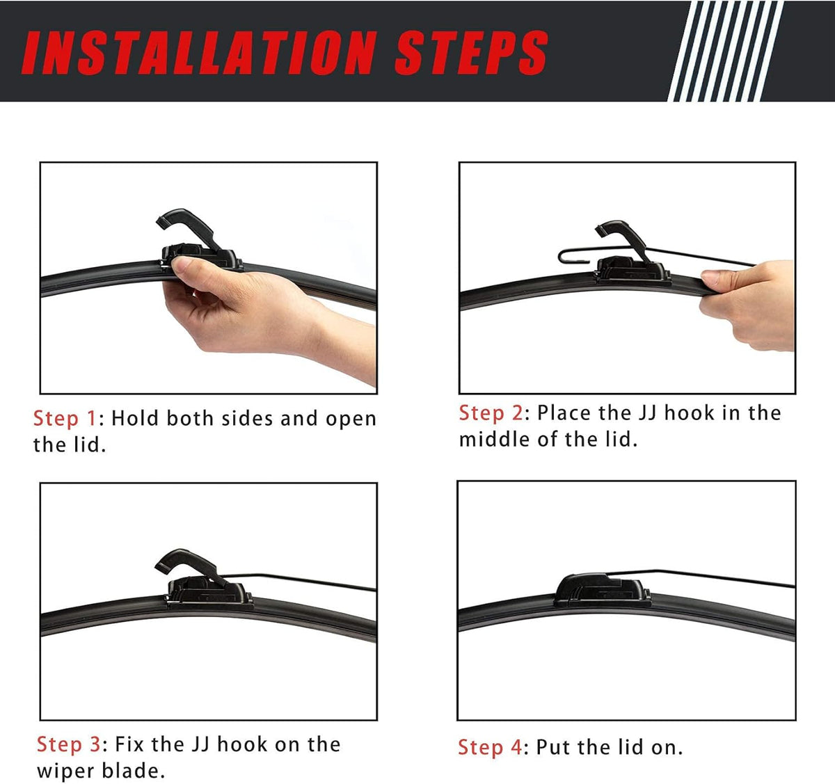 12V Electric Windshield Wiper Kit Pack of 2 A60411