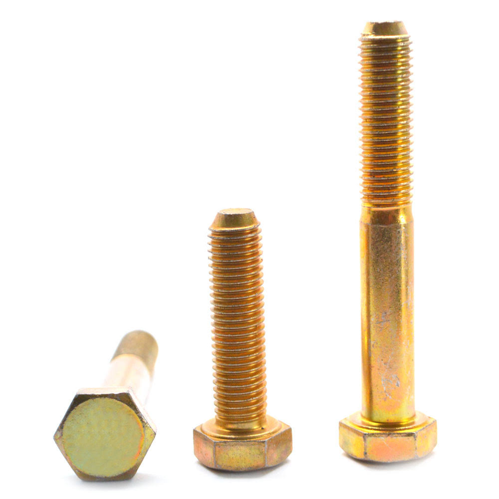 Grade 8 Hex Cap Screw Alloy Steel Yellow Zinc Plated H404660