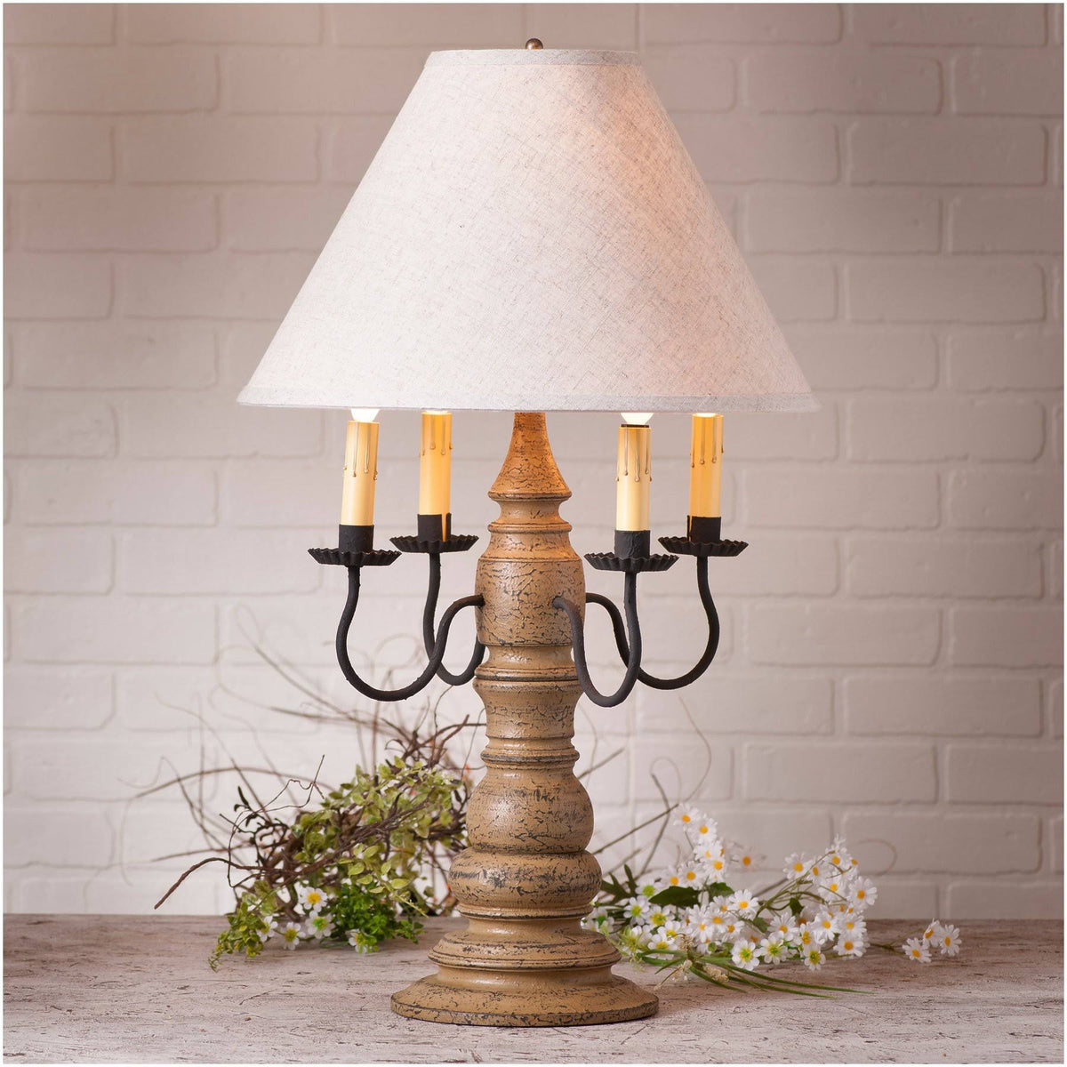 Americana Pearwood Lamp with Shade W32360