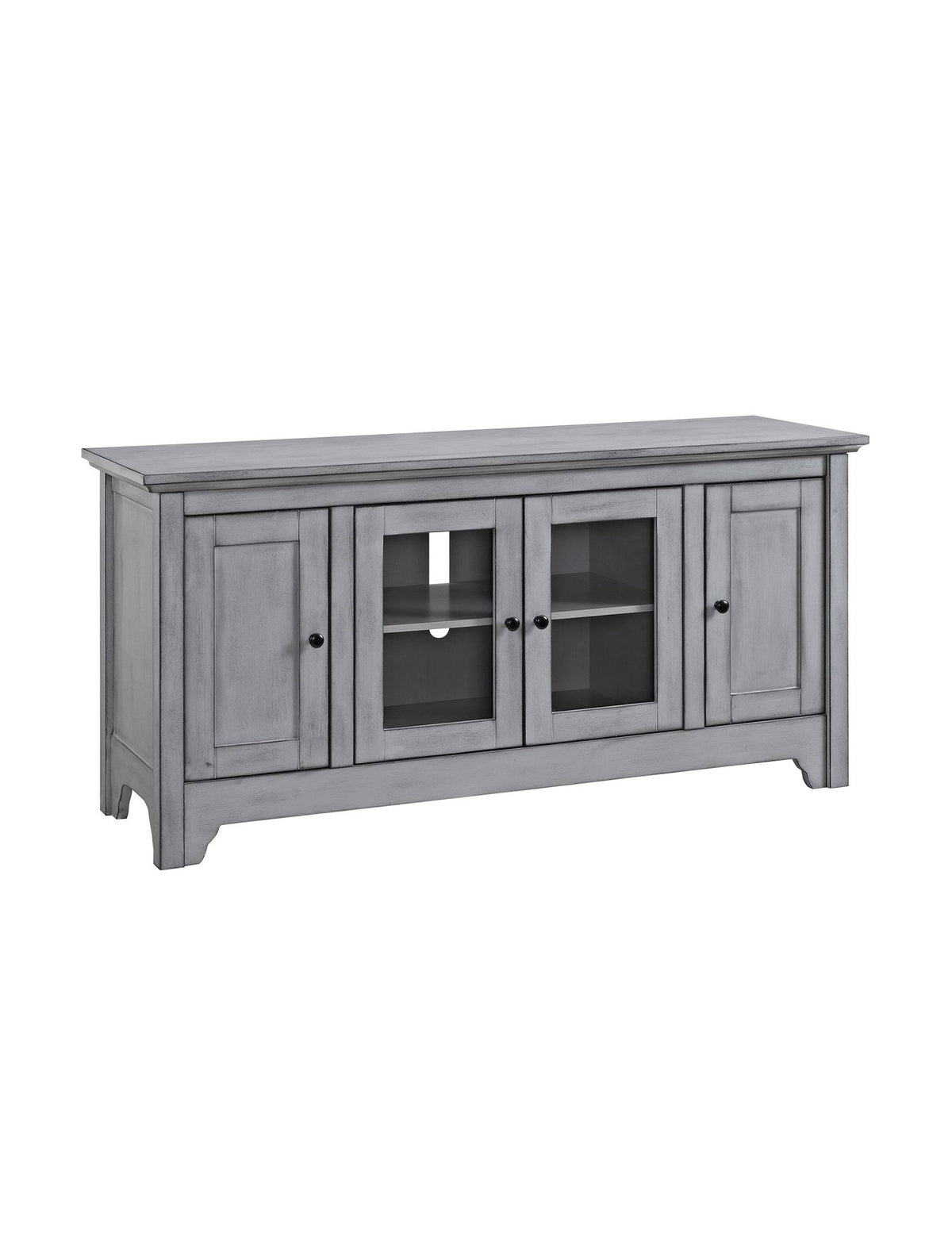 Antique Grey Wood TV Media Stand Storage Console H817388