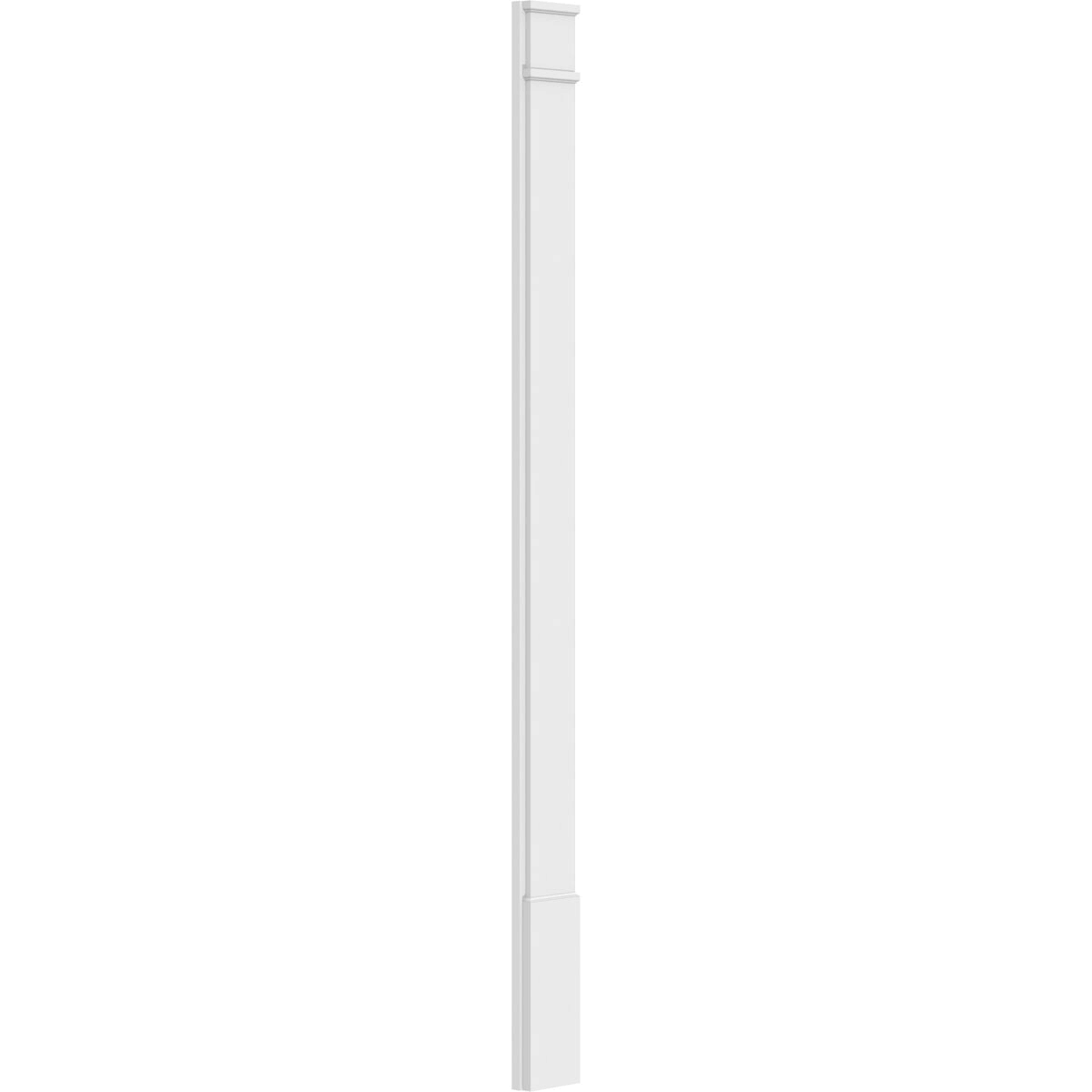 Plain PVC Pilaster with Decorative Capital & Base (Pair) J3847