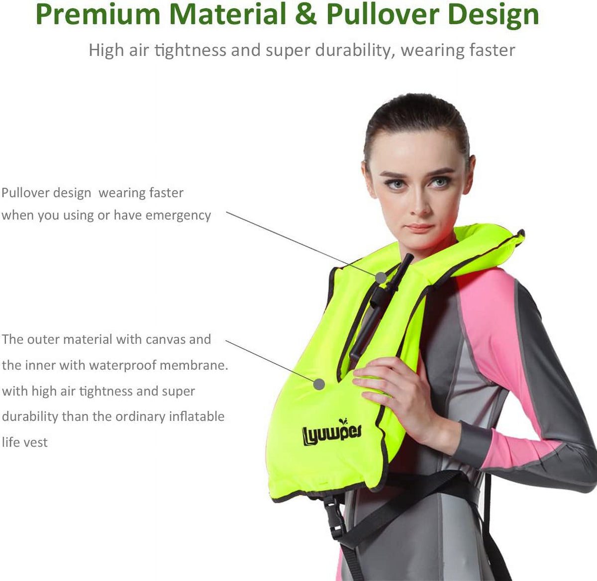 Inflatable Snorkel Vest Adult Snorkeling Jackets S646045
