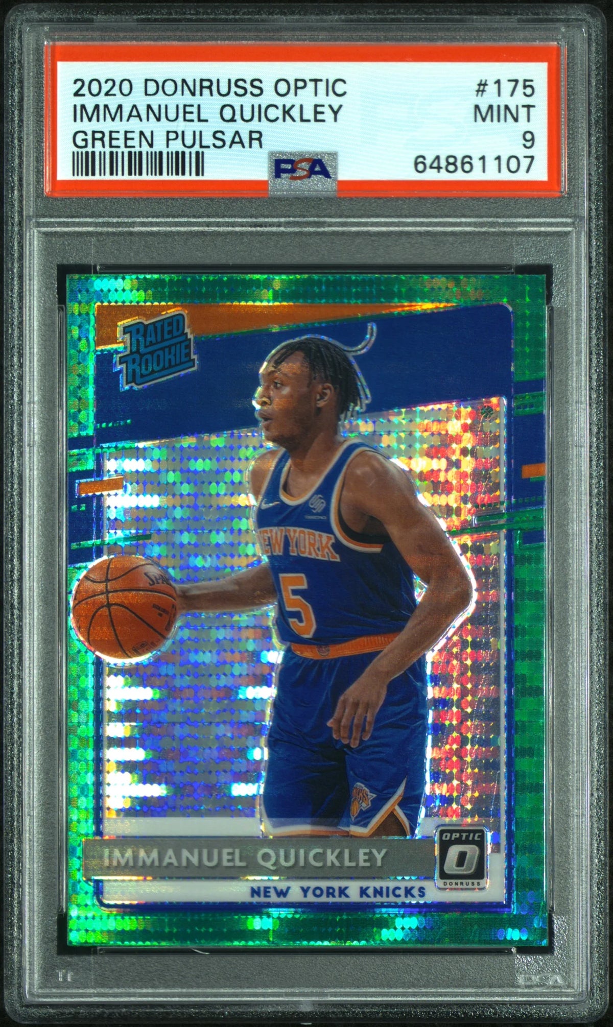 2020 Donruss Optic Green Pulsar Rookie Card PSA Mint 9 U62384