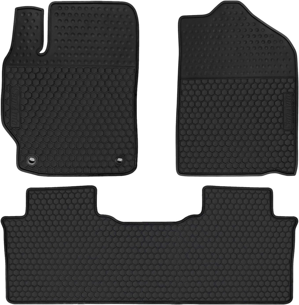 Car Rubber Floor Mat Set Black N59092