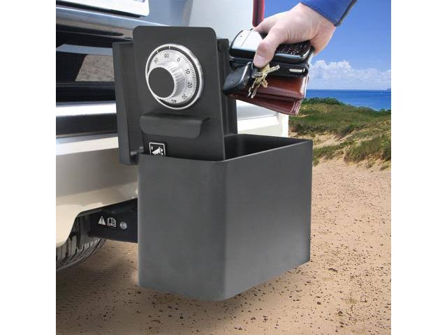 0.2 Hitch-Vault Safe, Combination Lock, Black D71548