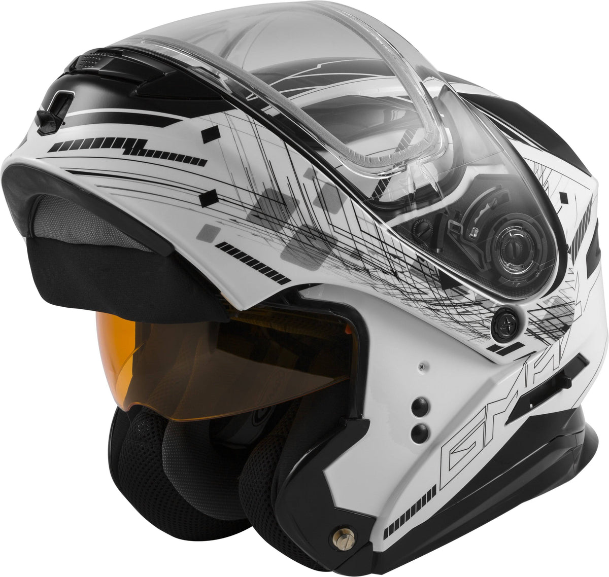 Wired Modular Helmet - Black/White - Large F5580