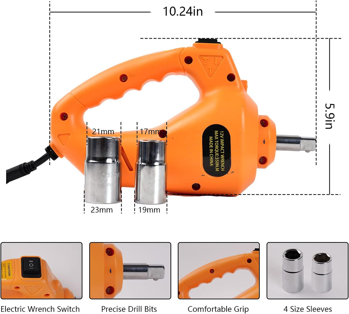 3 Ton 12V Electric Car Floor Jack with Impact Wrench Q977499