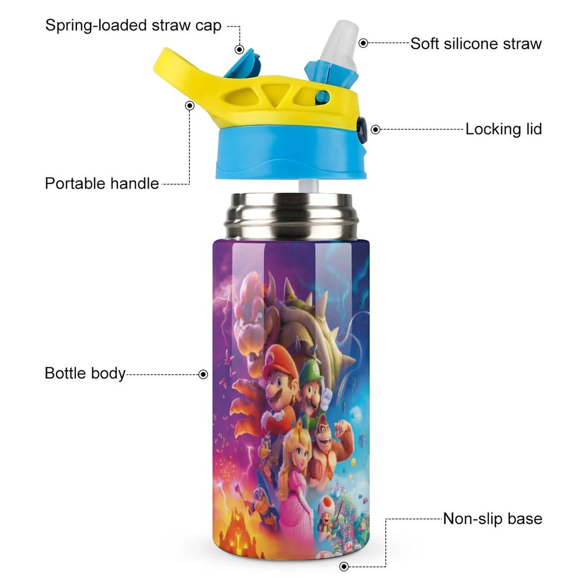 Insulated Stainless Steel Water Bottle with Straw K781
