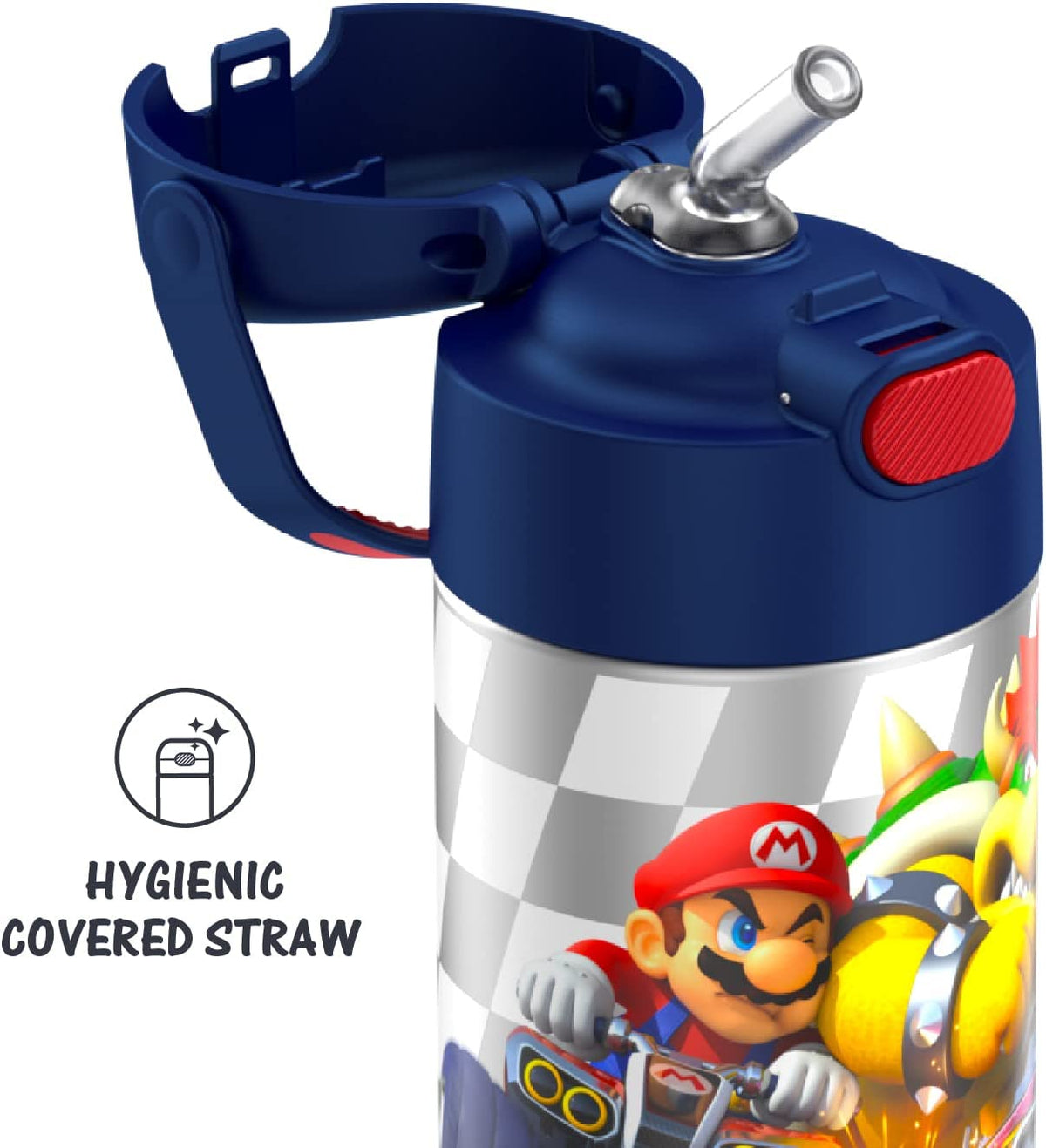 12 Ounce Stainless Steel Vacuum Insulated Kids Straw Bottle I337