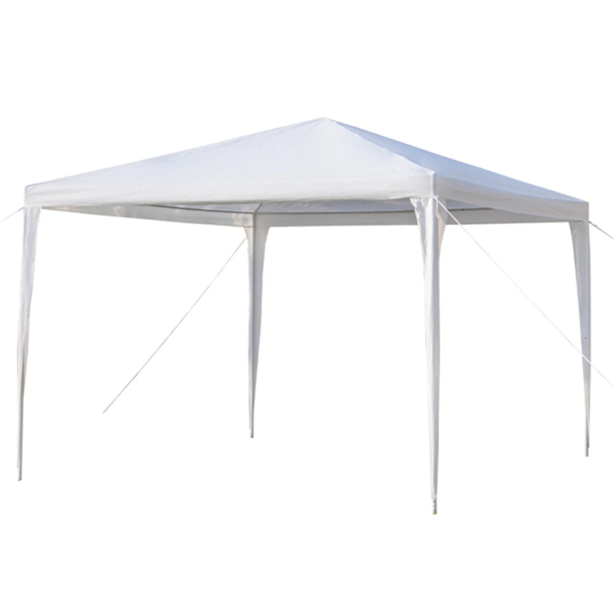10' x 10' White Outdoor Party Tent with 4 Side Walls W19263