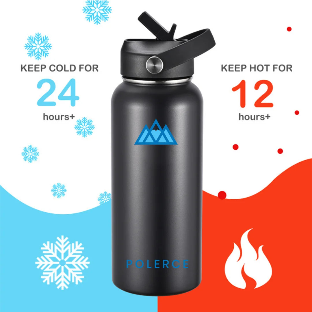 64 fl oz White Stainless Steel Vacuum Insulated Bottle P479