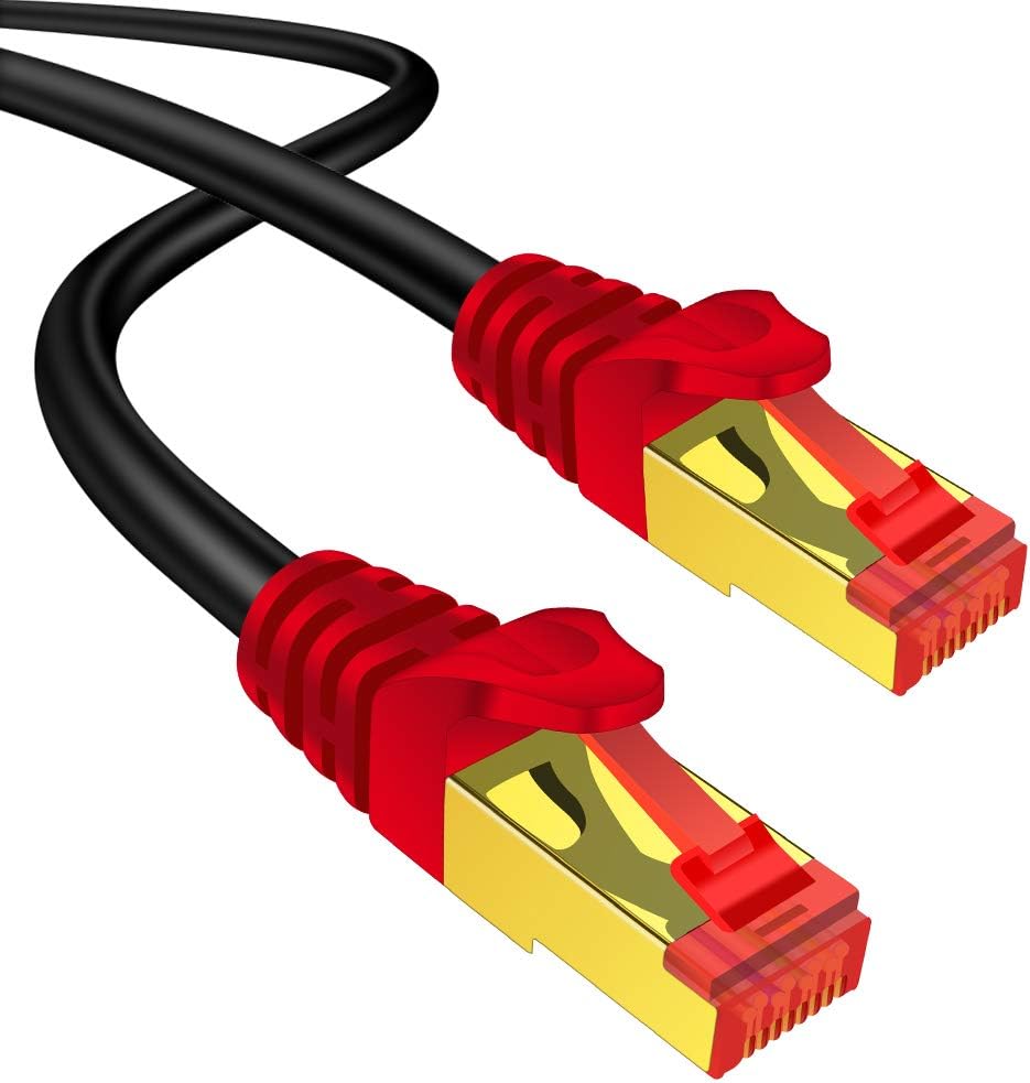 Outdoor Cat7 Ethernet Cable 250 ft 26AWG Heavy-Duty STP Waterproof Direct Burial E908025