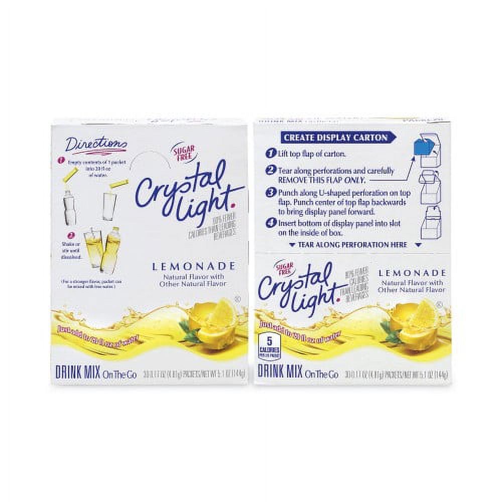 Sugar-Free Lemonade Drink Mix, 0.17 oz Single-Serving Tubes, 30/Pack L610