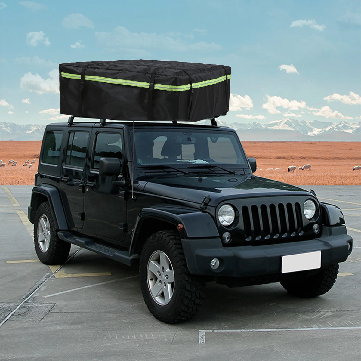 Car Roof Cargo Carrier with Night Reflective Strip K69473